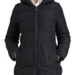 Elegant Full Zip Black Hooded Jacket