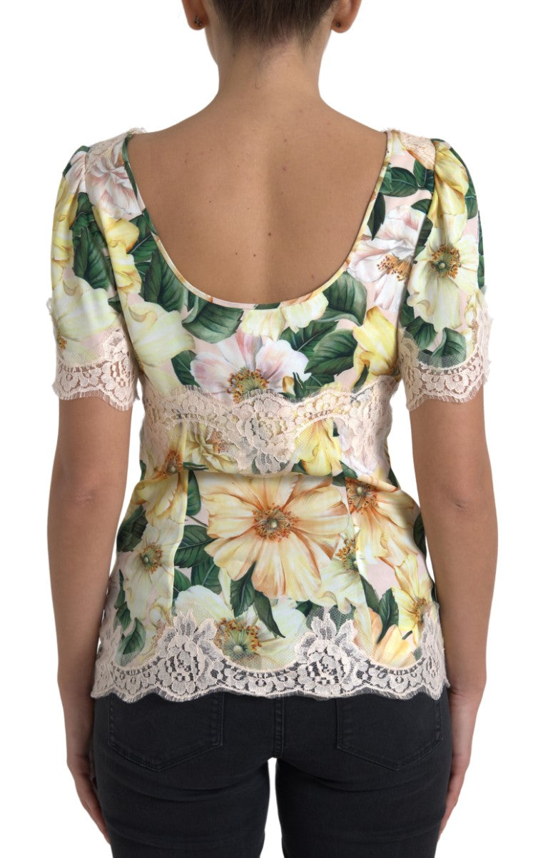 Elegante Seidenbluse mit Blumendruck