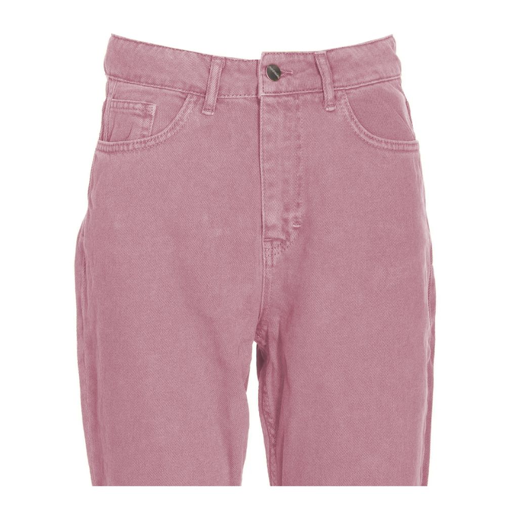 Schicke rosa Jeans mit offenem Schnitt