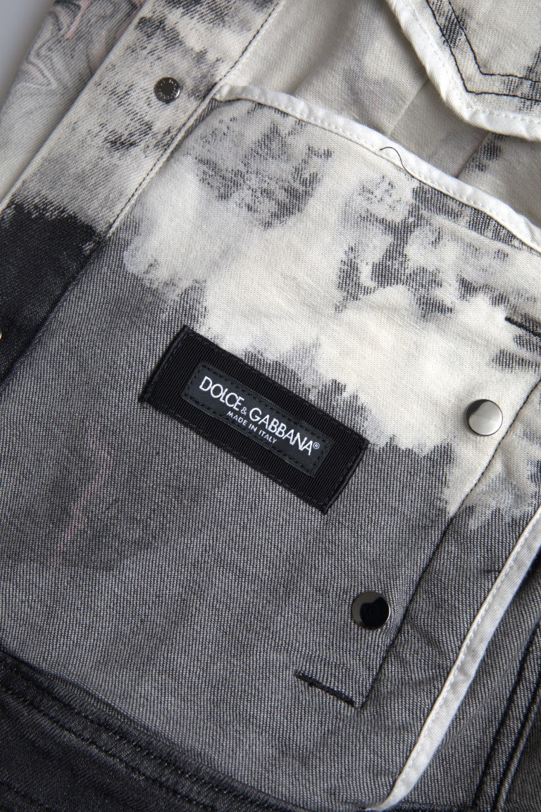Mehrfarbige Jeansjacke aus Baumwollstretch