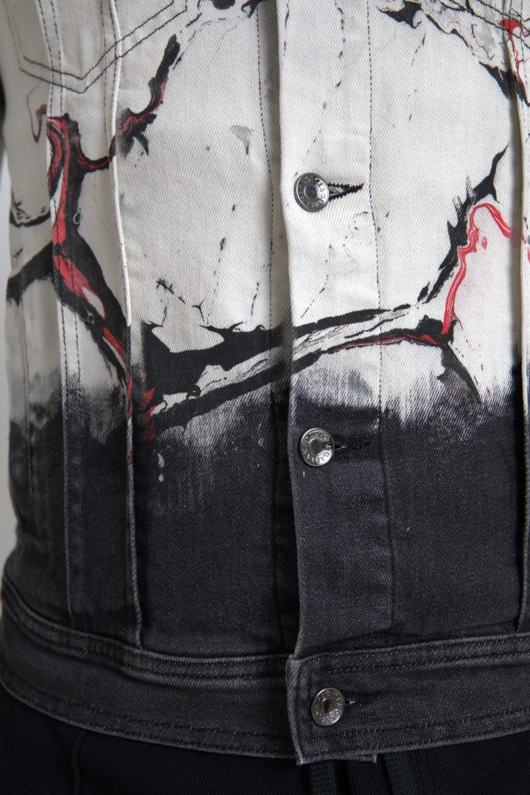 Mehrfarbige Jeansjacke aus Baumwollstretch