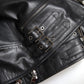 Sleek Black Leather Biker Jacket