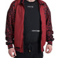 Giubbotto bomber con stampa leopardata rossa