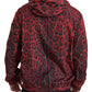 Red Leopard Hooded Bomber Jacket