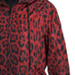 Red Leopard Hooded Bomber Jacket