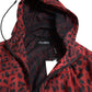 Red Leopard Hooded Bomber Jacket