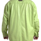 Elegante camicia in cotone verde chiaro con bottoni