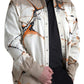 Camicia in denim elasticizzato di cotone multicolore