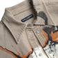 Camicia in denim elasticizzato di cotone multicolore