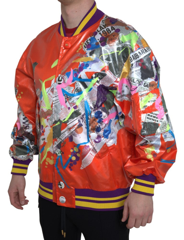 Elegante bomber arancione - Capispalla di lusso da uomo