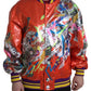 Elegant Orange Bomber Jacket - Men's Luxury Outerwear