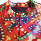 Splendida camicia casual in lino multicolore