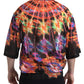 Polo in cotone con stampa Luminarie multicolore