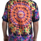 Camicia casual in seta multicolore con bottoni