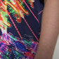 Camicia casual in seta multicolore con bottoni