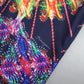 Camicia casual in seta multicolore con bottoni
