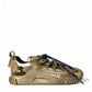 Gleaming Gold-Toned Luxury Sneakers