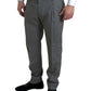 Elegante Skinny Wollanzughose in Grau