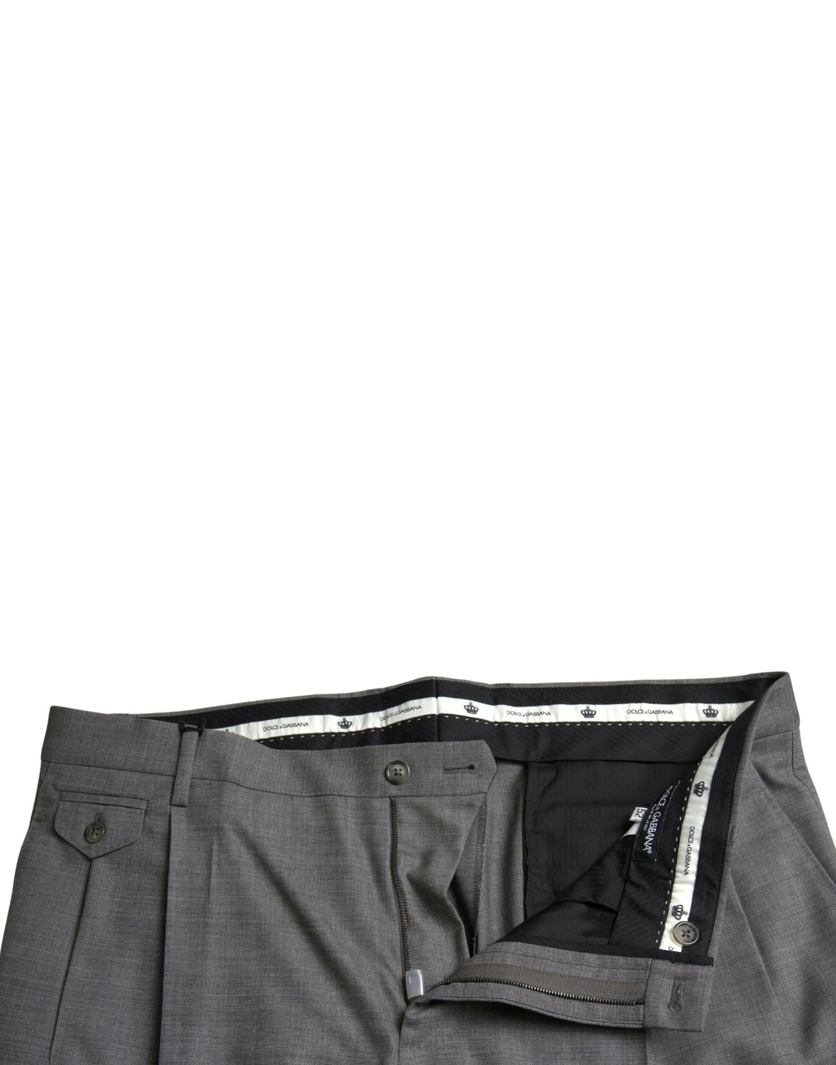Elegante Skinny Wollanzughose in Grau