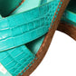 Elegant Green Espadrille Platform Sandals