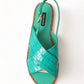 Elegant Green Espadrille Platform Sandals