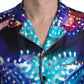 Camicia da pigiama in seta con stampa psichedelica