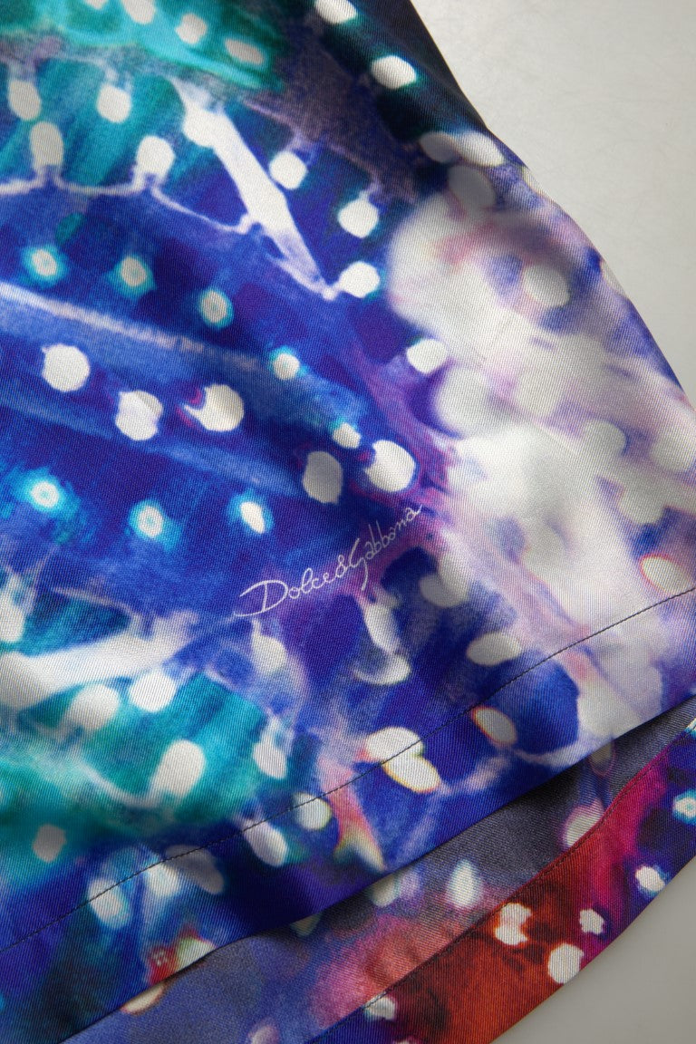 Camicia da pigiama in seta con stampa psichedelica