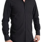 Elegantes Slim Fit Hemd aus schwarzer Baumwolle