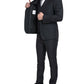 Eleganter schwarzer Martini Slim Fit 3-teiliger Anzug