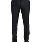 Eleganter schwarzer Martini Slim Fit 3-teiliger Anzug