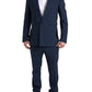 Eleganter Slim Fit Blauer Zweiteiler