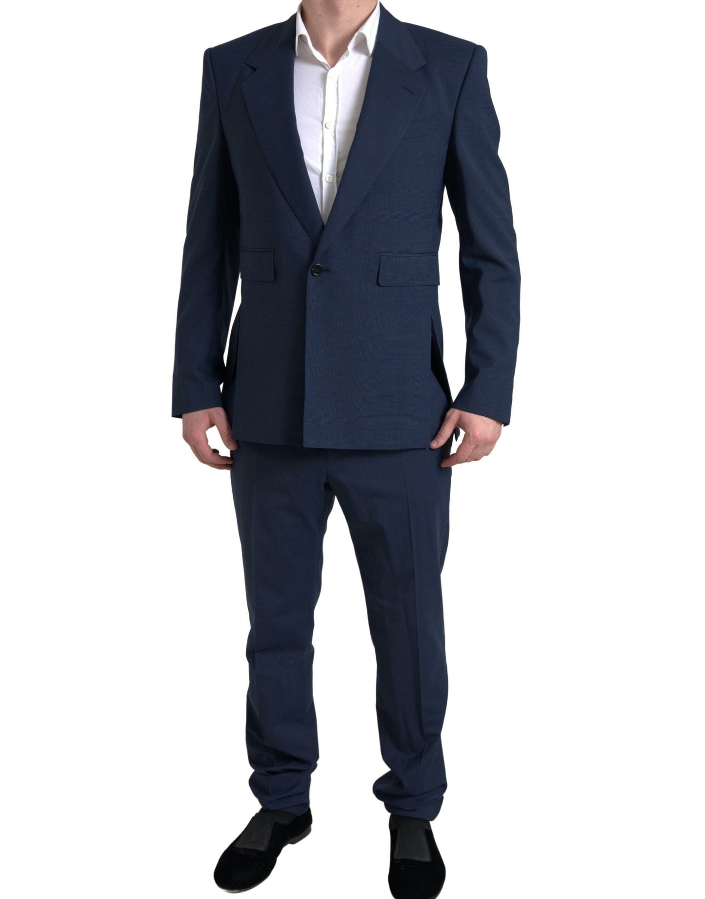 Eleganter Slim Fit Blauer Zweiteiler