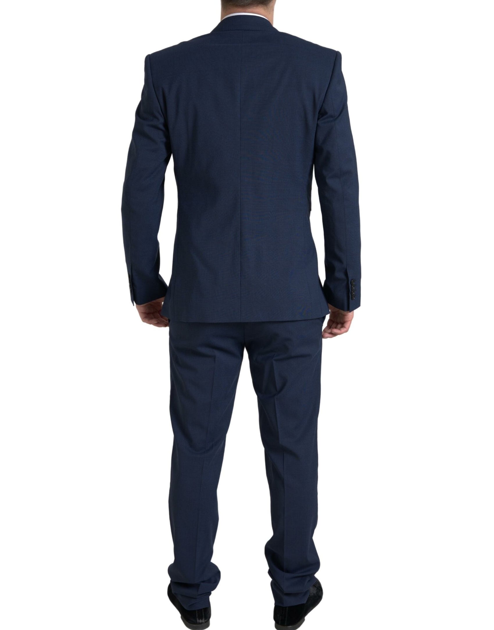 Eleganter Slim Fit Blauer Zweiteiler