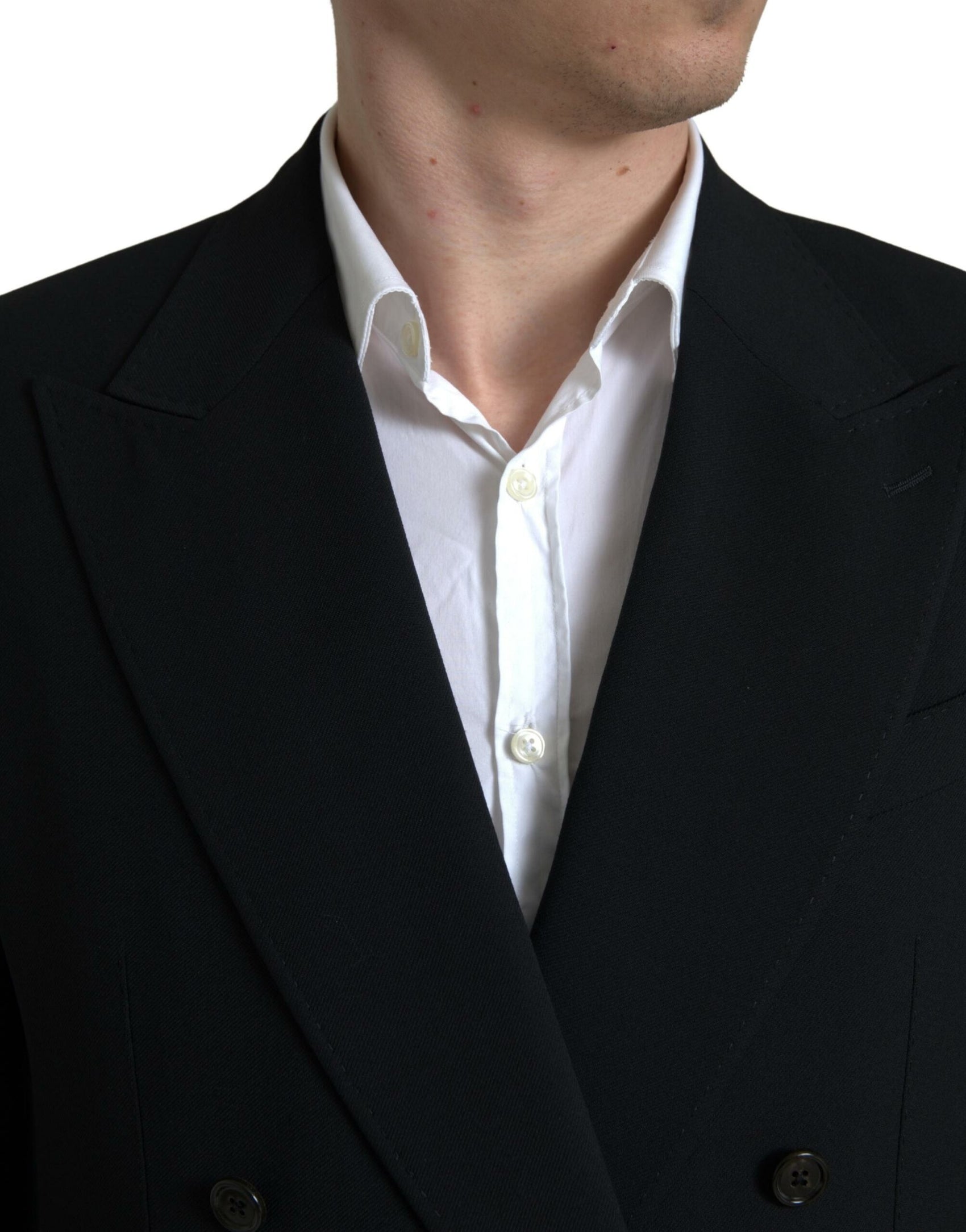 Eleganter Slim Fit Zweireihiger Anzug