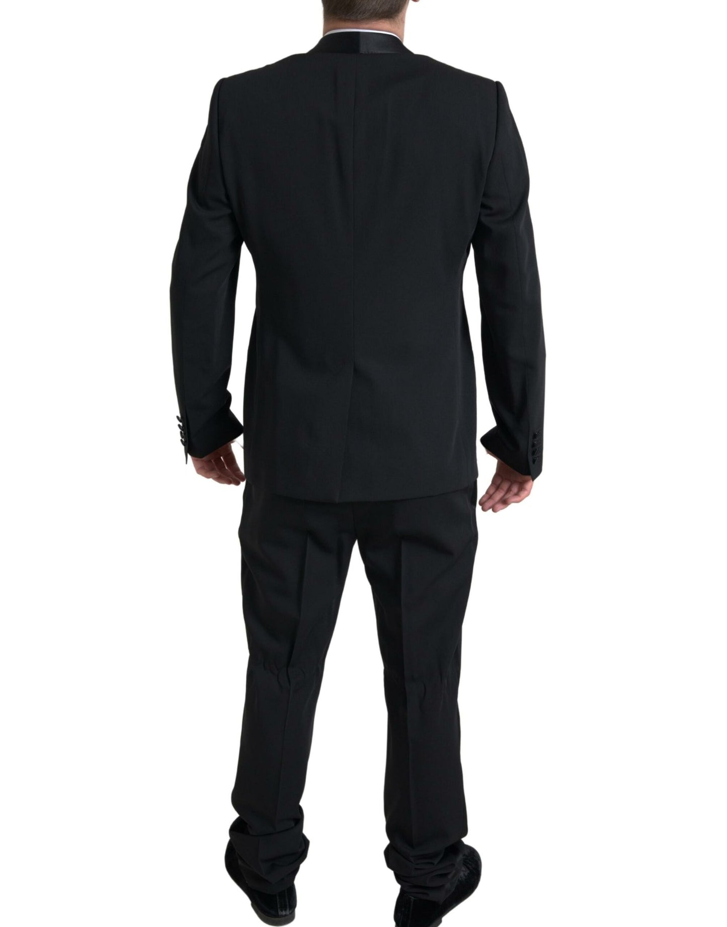 Eleganter schwarzer Slim Fit Zweiteiler