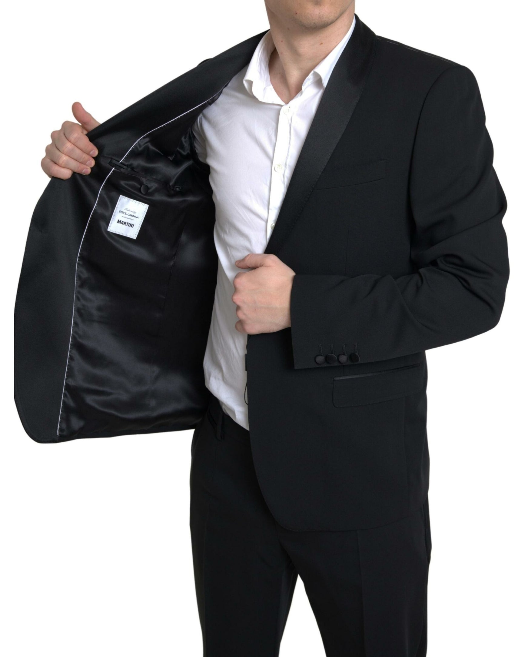 Eleganter schwarzer Slim Fit Zweiteiler