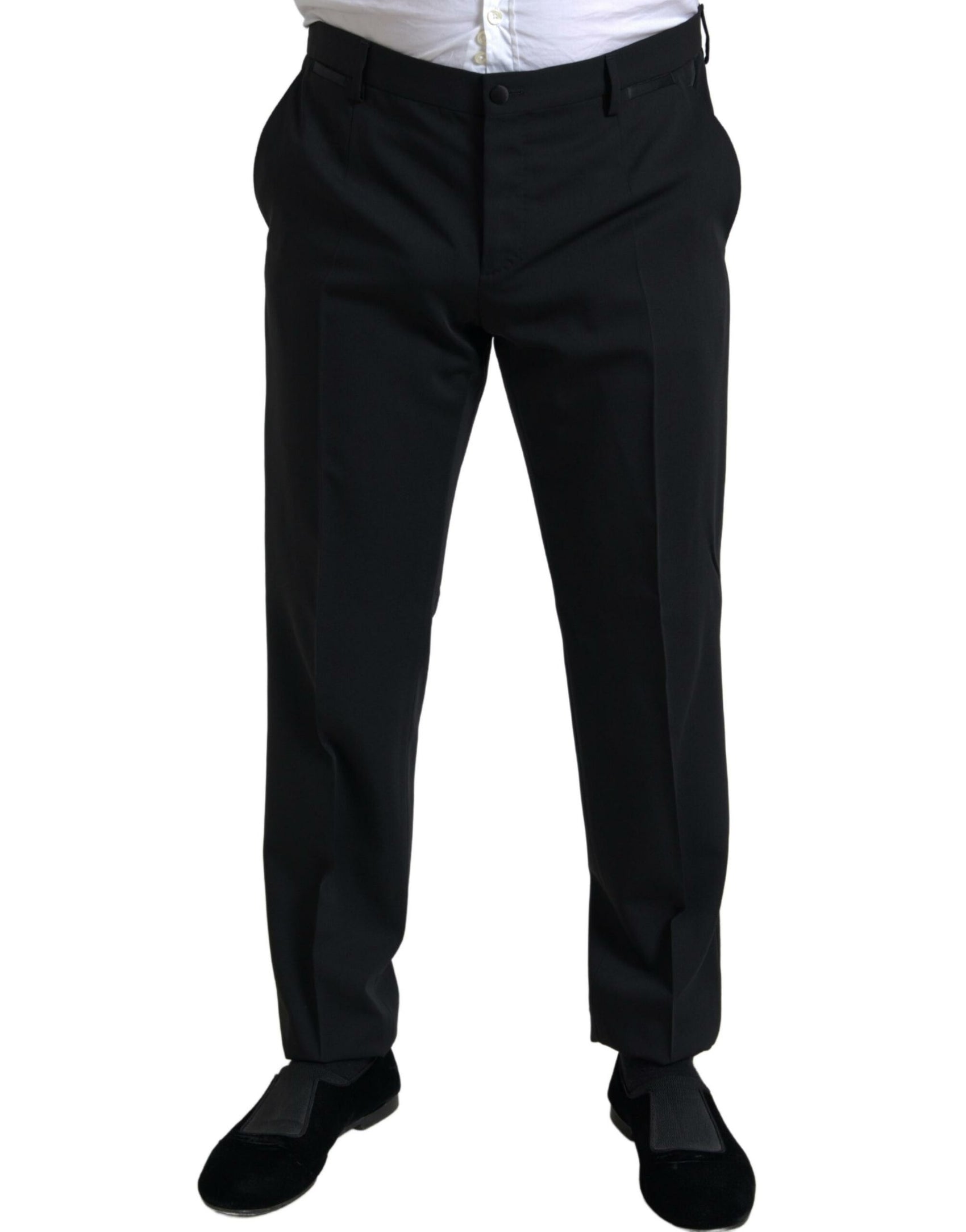 Eleganter schwarzer Slim Fit Zweiteiler