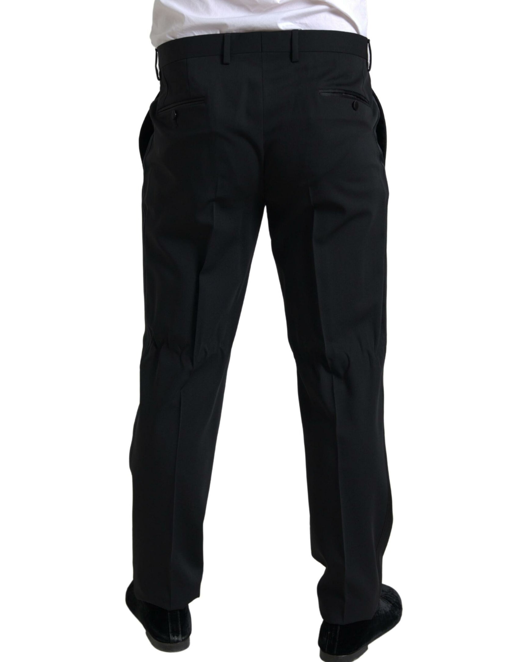 Eleganter schwarzer Slim Fit Zweiteiler