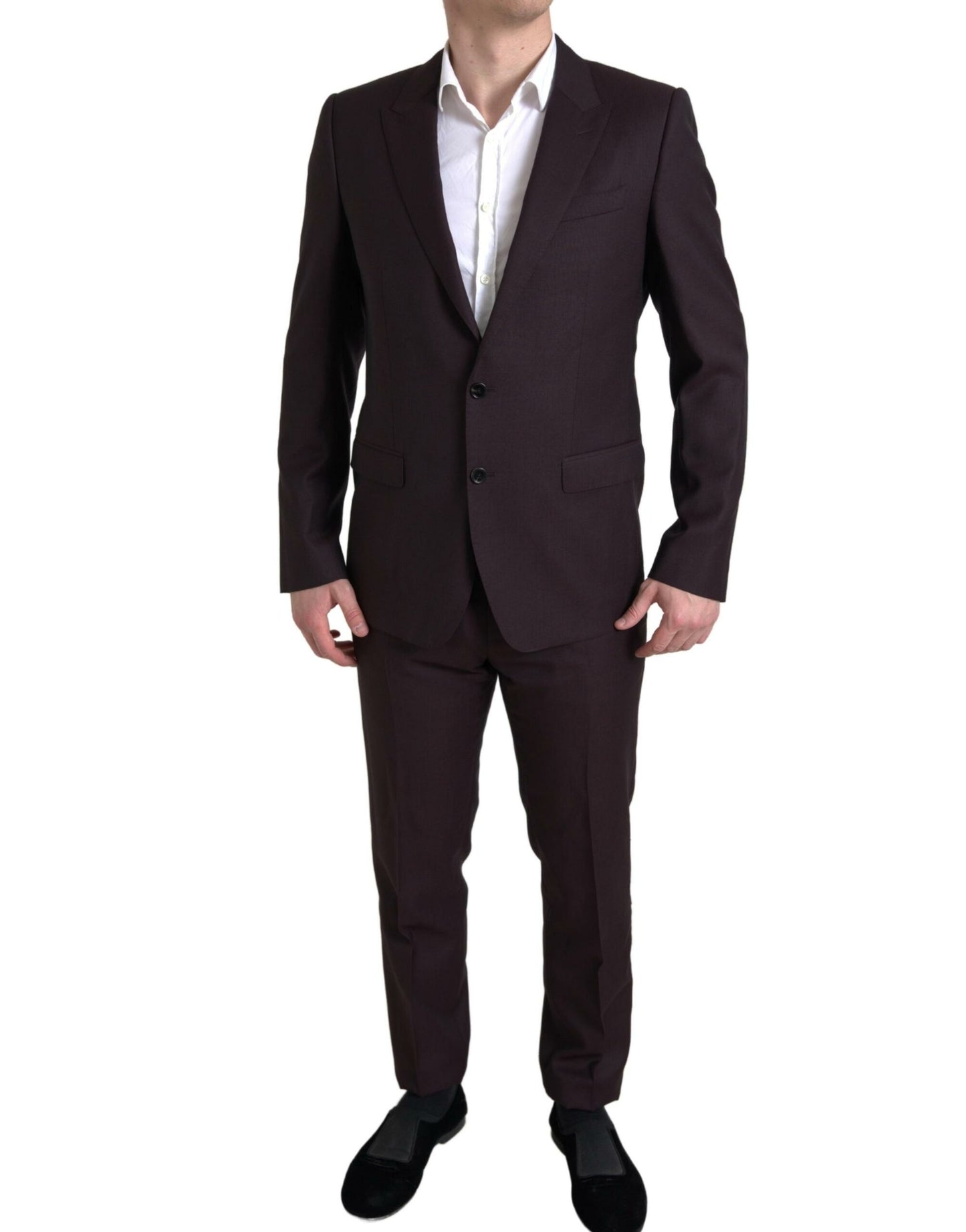Kastanienbrauner Martini-Anzug im Slim Fit, zweiteilig