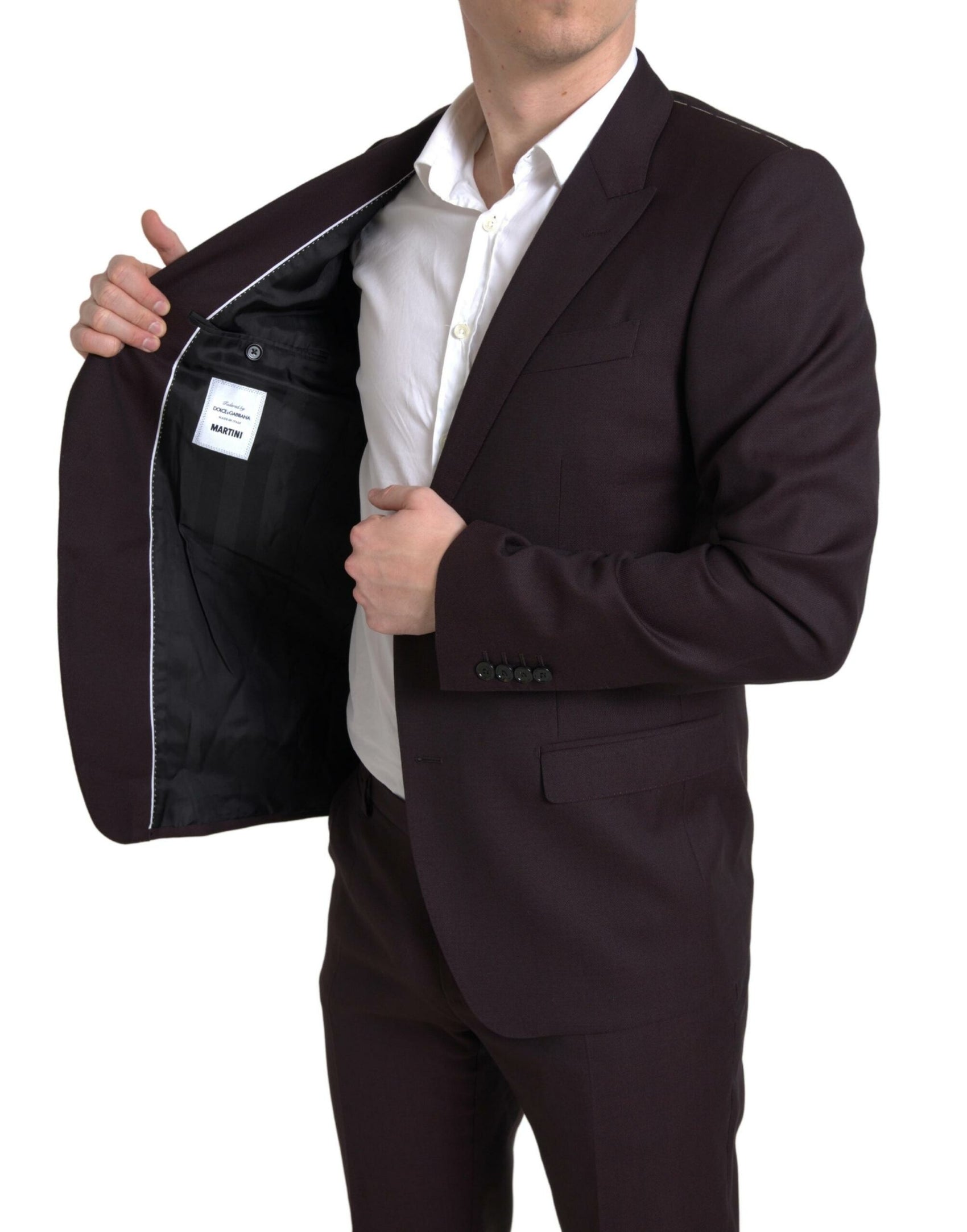 Kastanienbrauner Martini-Anzug im Slim Fit, zweiteilig