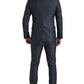 Eleganter blauer Martini-Anzug aus Seidenmischung