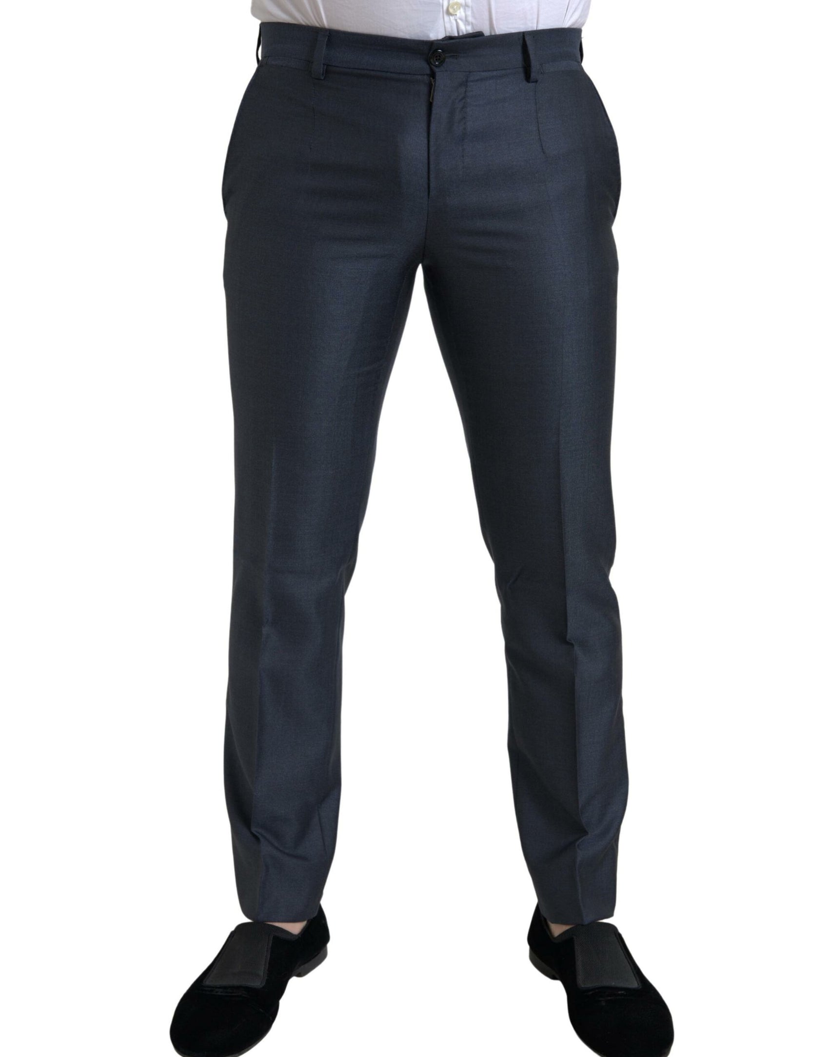 Eleganter blauer Martini-Anzug aus Seidenmischung