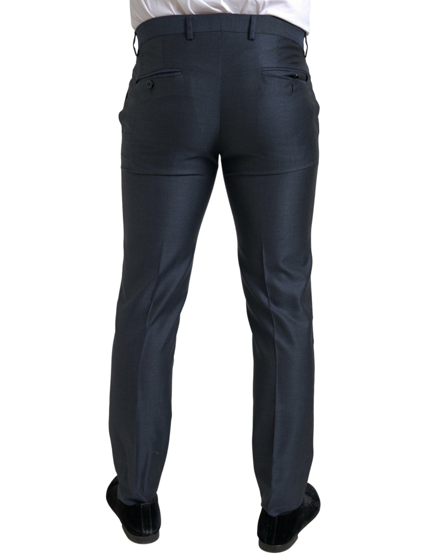Eleganter blauer Martini-Anzug aus Seidenmischung
