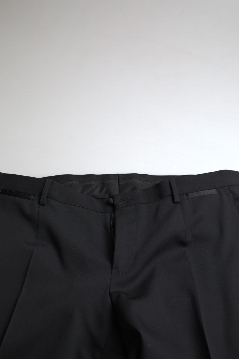 Eleganter schwarzer Slim Fit Zweiteiler