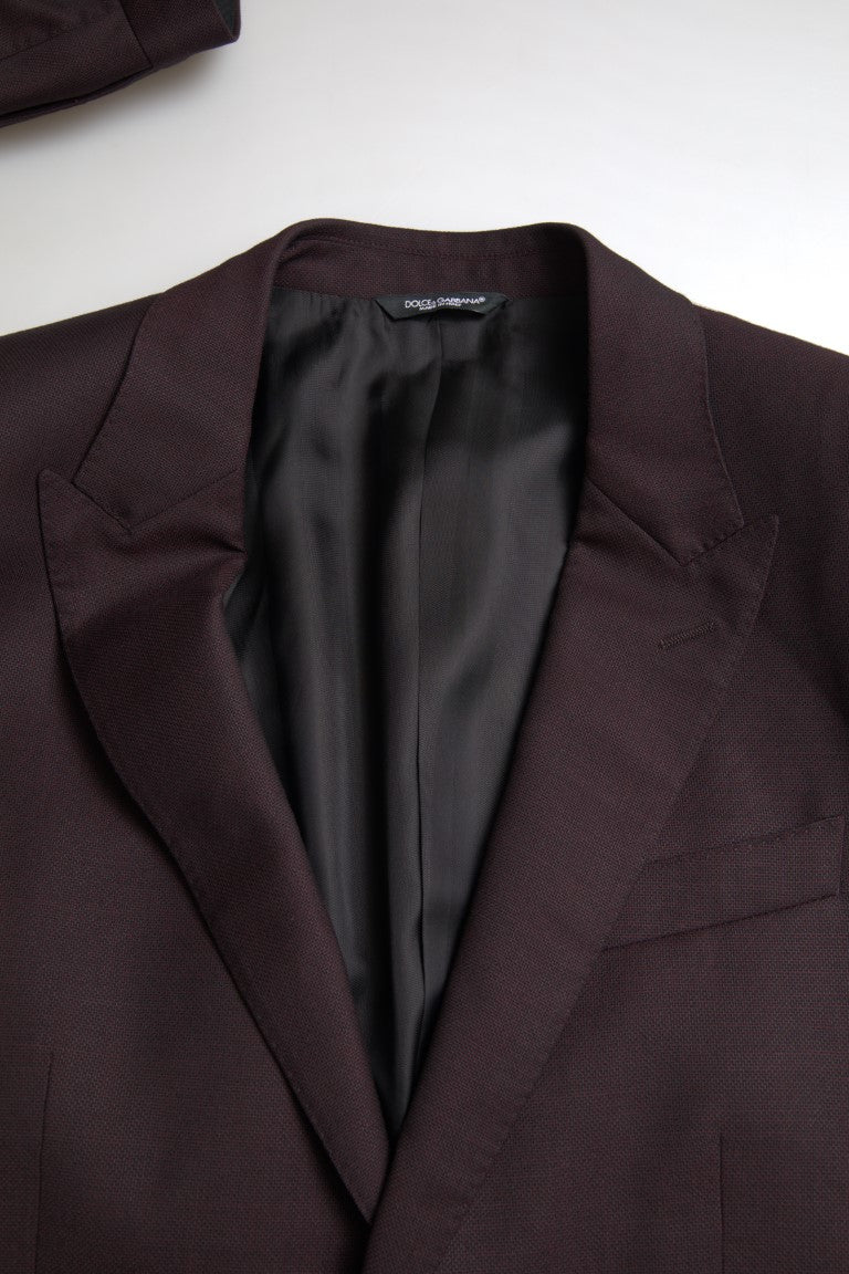 Kastanienbrauner Martini-Anzug im Slim Fit, zweiteilig