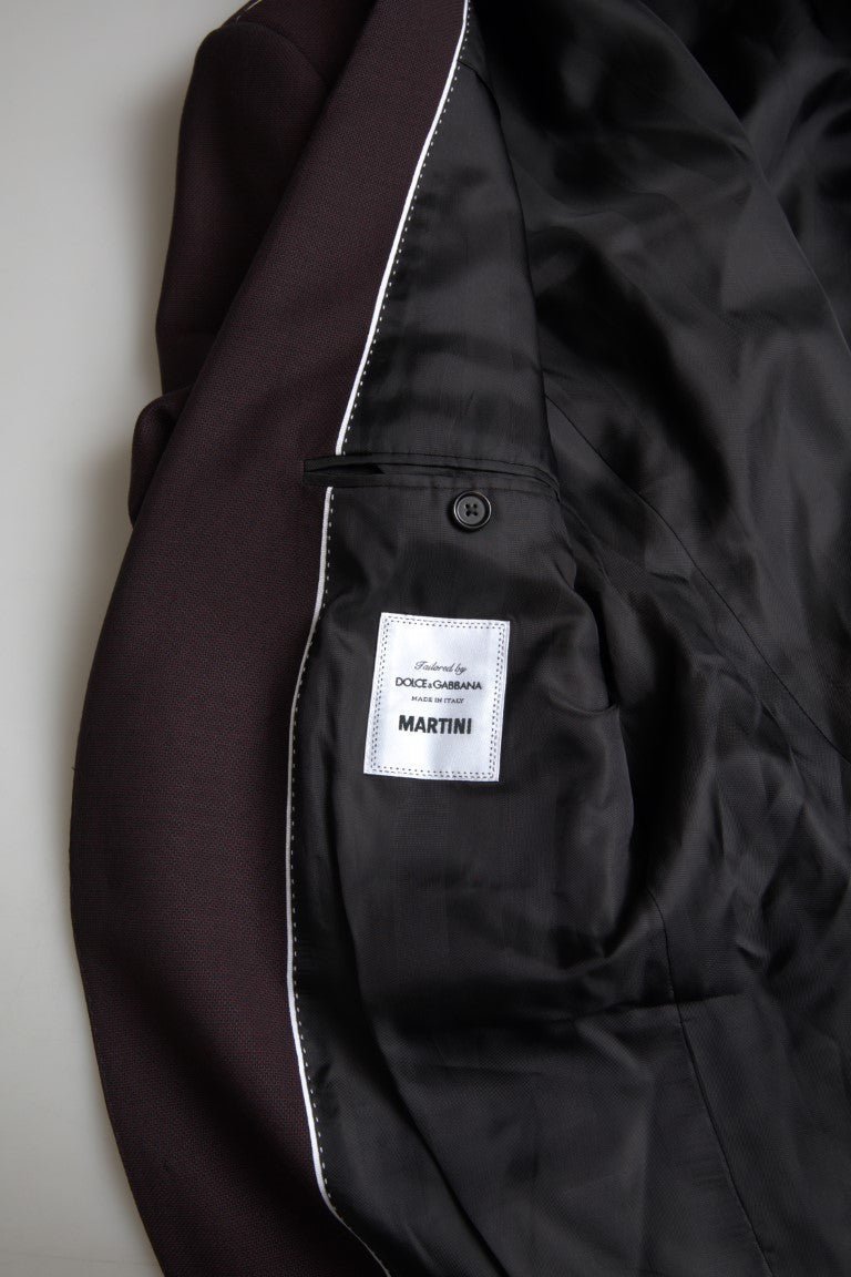 Kastanienbrauner Martini-Anzug im Slim Fit, zweiteilig