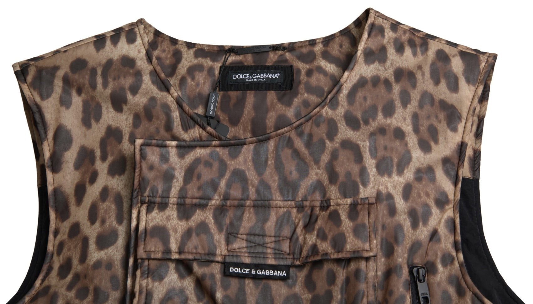 Seidenweste mit Leopardenmuster, exklusive Sportbekleidung