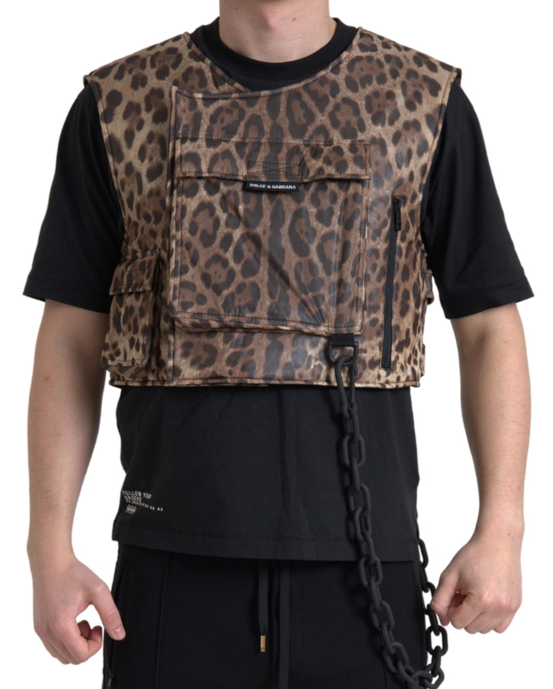 Seidenweste mit Leopardenmuster, exklusive Sportbekleidung