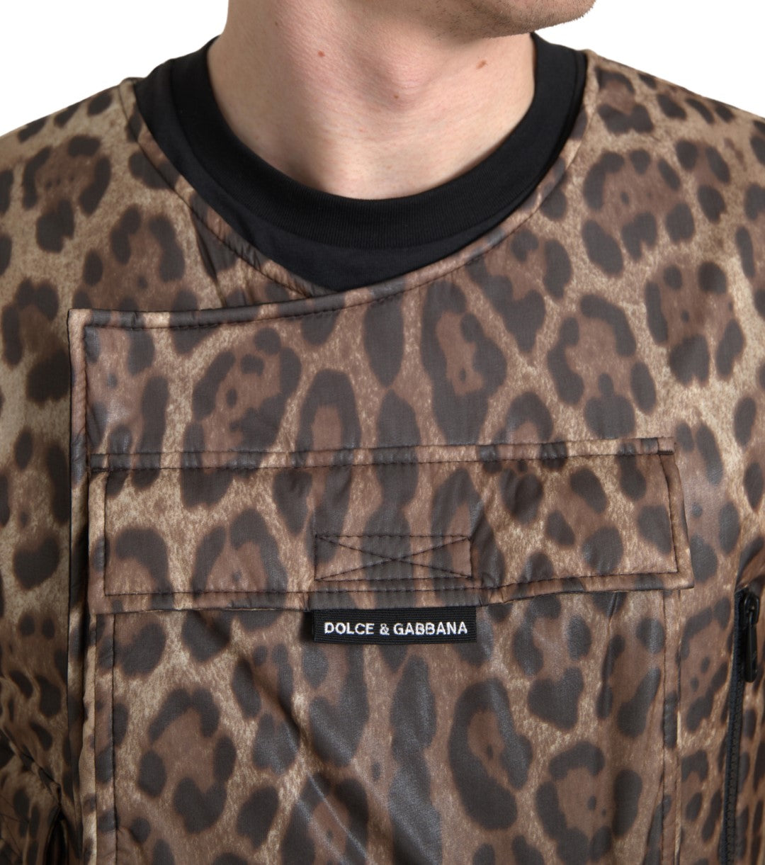 Seidenweste mit Leopardenmuster, exklusive Sportbekleidung