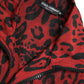 Red Leopard Zip Sweater Jacket